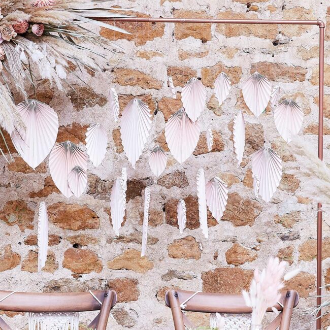 BACKDROP PALM LEAF FANS BLUSH 10-30CM - Image 3
