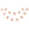 BUNTING HAPPY BIRTHDAY PASTEL PINK GOLD FOILED 2.5M