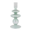 CANDLEHOLDER CLASS ART RINGS MEDIUM GREEN D8.5X19.5CM