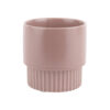PLANTER RIBBED MEDIUM MATT DUSTY PINK D13X13.5CM