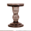 CANDLEHOLDER GLASS ART MEDIUM CHOCOLATE BROWN D8.5X8.5X11.5CM