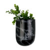 WALL PLANTER OVAL MARBLE PRINT BLACK 14.8X7CM - Image 2