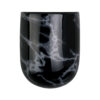 WALL PLANTER OVAL MARBLE PRINT BLACK 14.8X7CM