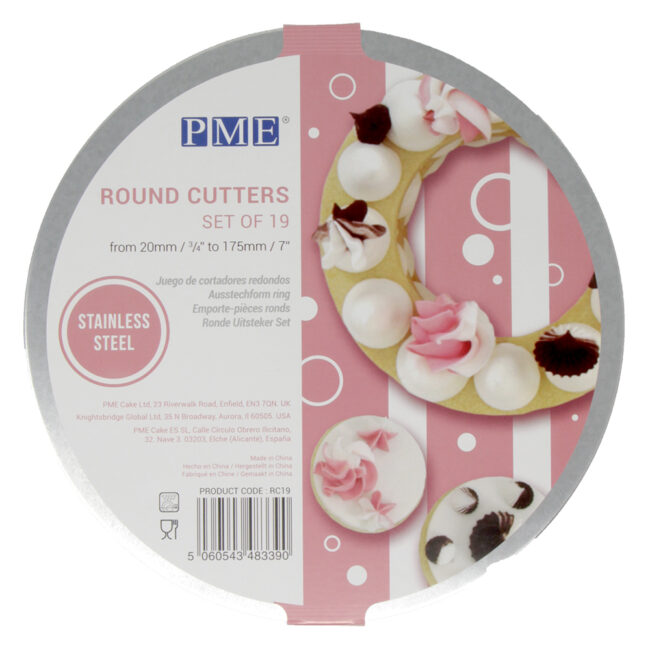 SET OF 19 ROUND STAINLESS STEEL CUTTERS 20-175MM - Image 4