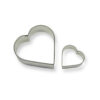 STAINLESS STEEL CUTTERS HEART SET OF 2