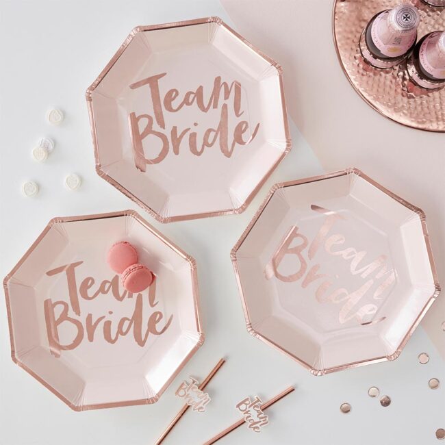 TEAM BRIDE PLATES ROSE GOLD 1.5X25X25CM 8PCS - Image 3