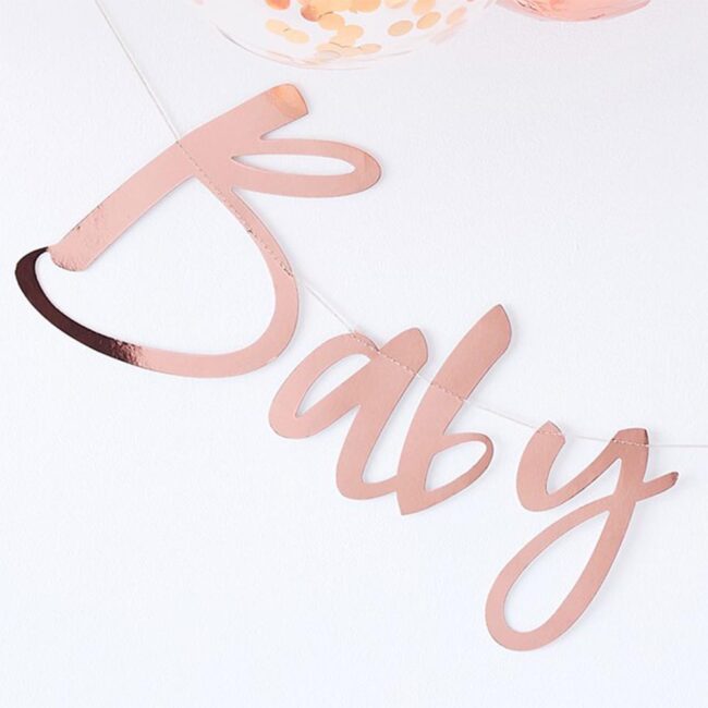 TWINKLE TWINKLE BUNTING BABY SHOWER ROSE GOLD 1X1.5M - Image 3