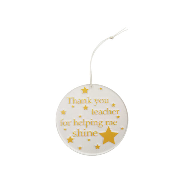 "THANK YOU TEACHER" ROUND PLEXIGLASS 10CM
