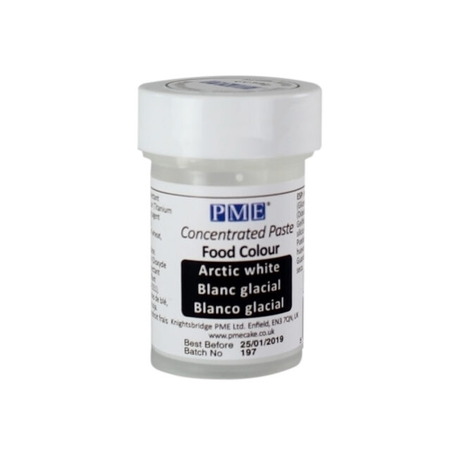 PASTE FOOD COLOR ARCTIC WHITE 25GR