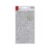 STICKERS ALPHABET SILVER GLITTER 14X27.5CM 300PCS - Image 2