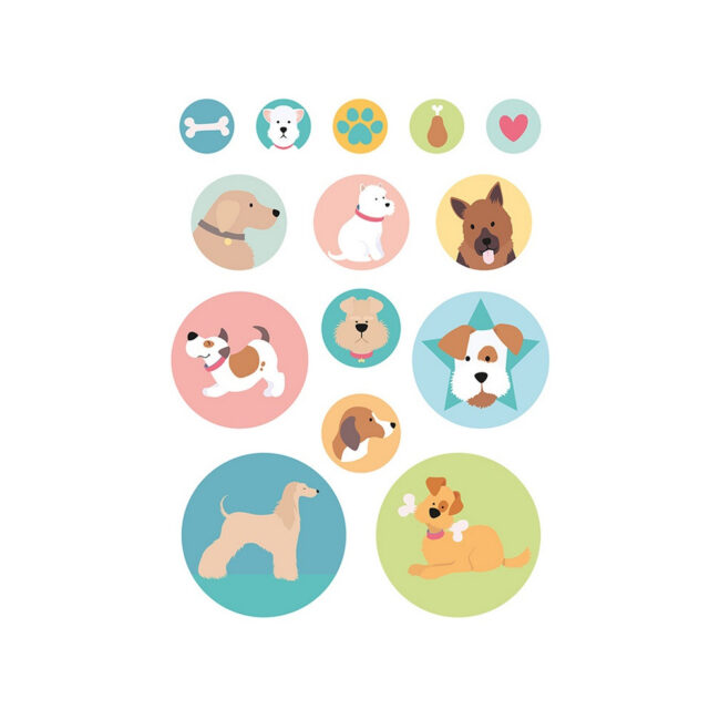 STICKERS FAMILY FRIENDS DOGS 168PCS - Image 3