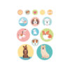 STICKERS FAMILY FRIENDS DOGS 168PCS