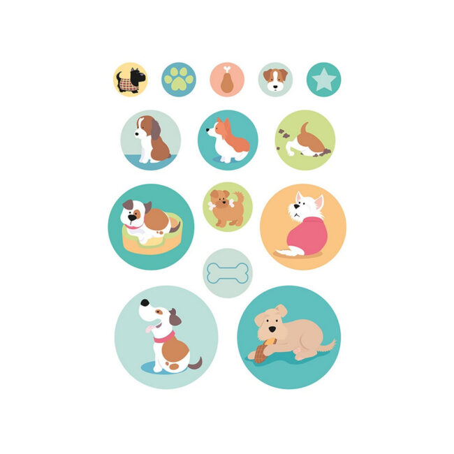 STICKERS FAMILY FRIENDS DOGS 168PCS - Image 6