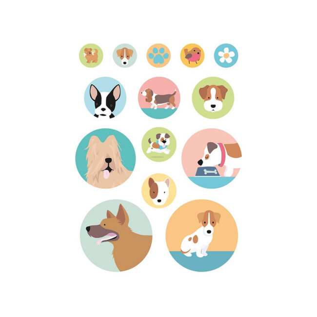 STICKERS FAMILY FRIENDS DOGS 168PCS - Image 4