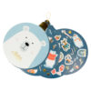 CHRISTMAS BEAR STICKERS HANGING BLOC 12 SHEETS