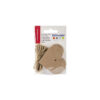 SET OF 12 LABELS KRAFT HEARTS WITH ROPE 5.5CM