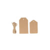 SET OF 12 LABELS KRAFT CLASSIC WITH ROPE 6X7.5CM & 6X9CM - Image 2