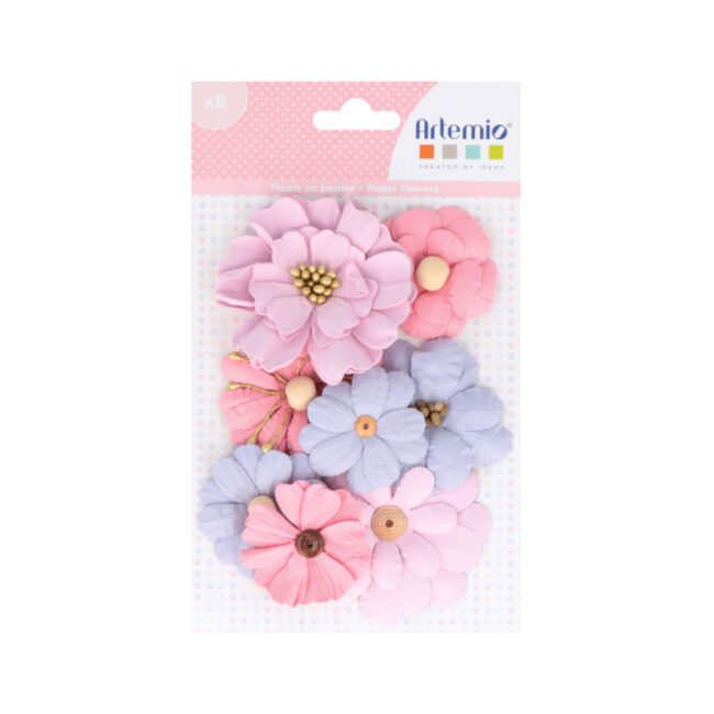 PAPER FLOWERS LOVELY SWAN 4.5-7CM 8PCS - Image 3