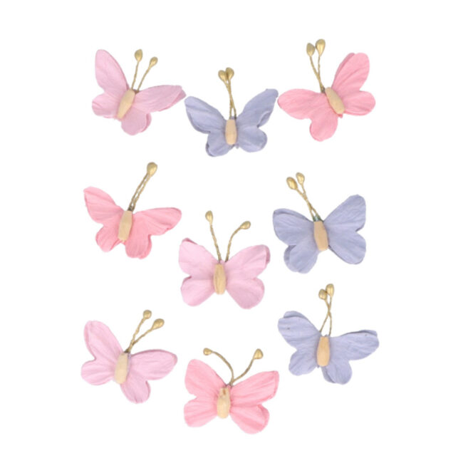 PAPER BUTTERFLY LOVELY SWAN 3.5X3CM 9PCS