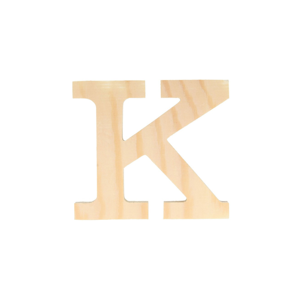 WOODEN LETTER K 11.5CM - Pergamos