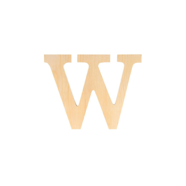 WOODEN LETTER W 11.5CM
