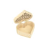 WOODEN HEART OPENWORK COVER MAGNETIC BOX 16X14X7CM