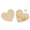WEDDING RINGS HEART MAGNETIC BOX 10X9X2CM