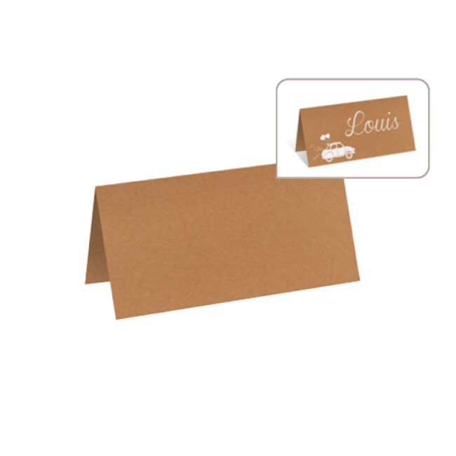 TABLE CARDS KRAFT 10X5CM 50PCS