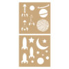 STENCILS SPACE 20X20CM