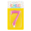 BIRTHDAY CANDLE NUMBER 7 METALLIC PINK 7CM - Image 2