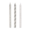 SPIRAL BIRTHDAY CANDLES GLITTER SILVER H6CM 24PCS - Image 2