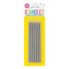 BIRTHDAY CANDLES SILVER 12.5CM 12PCS - Image 2