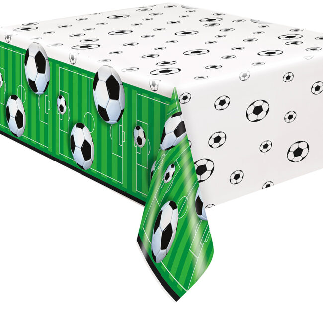 3D SOCCER PLASTIC TABLECOVER 1.37X2.13M
