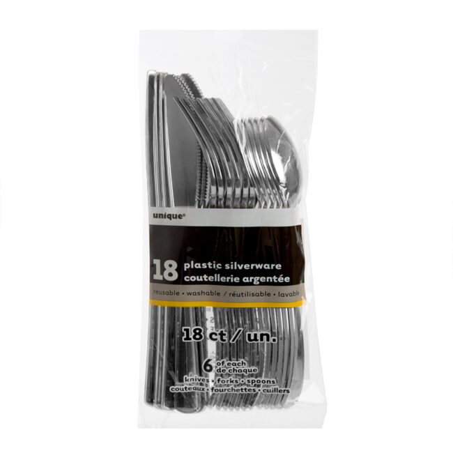 PLASTIC SILVERWARE 18PCS - Image 3