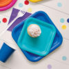 SQUARE PLATES ROYAL BLUE 22.86CM 14PCS - Image 2