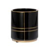 FLOWER CERAMIC POT SUUS BLACK 15.5X15.5X17.5CM
