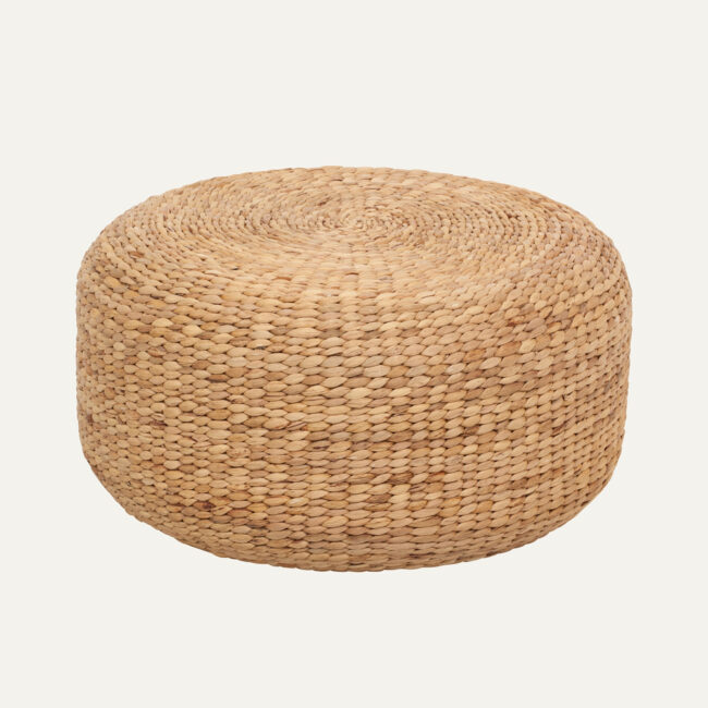 SEATING POUF ROUND LILY NATURAL D59X30CM