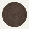 RUG ELLA ROUND BLACK & NATURAL D125CM