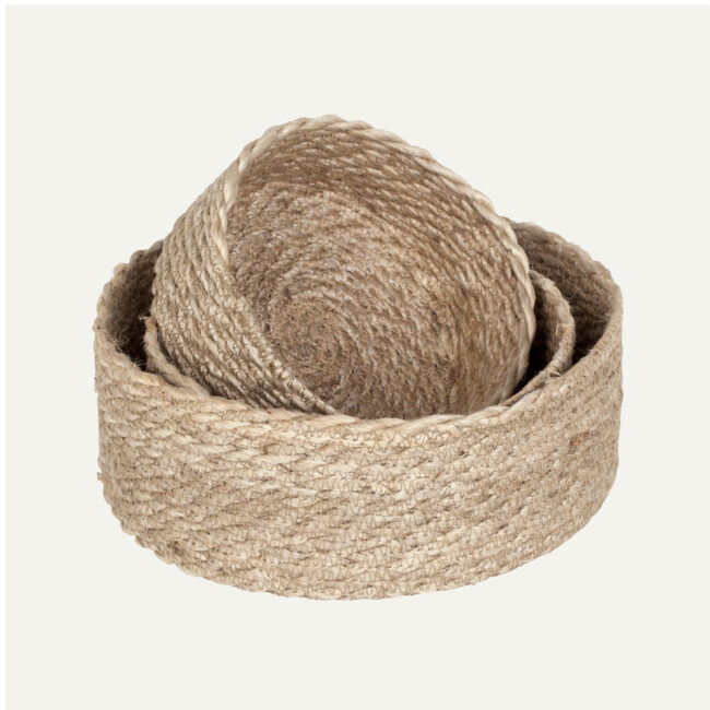 BREAD BASKETS TWIST ELIN NATURAL GREY