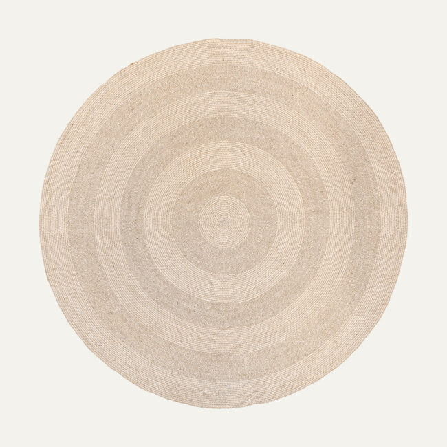RUG ELLA ROUND WHITE & NATURAL D150CM