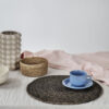 PLACEMAT ELLA ROUND BLACK & NATURAL D38CM - Image 2