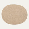 PLACEMAT ELLA OVAL WHITE & NATURAL 45X35CM