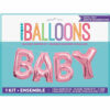 FOIL LETTER BALLOON BANNER KIT 'BABY' PINK 35.5CM 2.74M - Image 2
