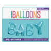 FOIL LETTER BALLOON BANNER KIT 'BABY' BLUE 35.5CM 2.74M - Image 3