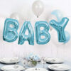FOIL LETTER BALLOON BANNER KIT 'BABY' BLUE 35.5CM 2.74M - Image 2