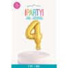 FOIL BALLOON CAKE TOPPER NUMBER 4 GOLD 12.7CM - Image 2