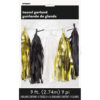 TASSEL GARLAND BLACK GOLD WHITE 2.74M - Image 2