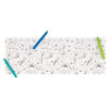 COLORING ROLLS & 9 CRAYONS DINOSAURS BLUE GREEN WHITE 3PCS - Image 2