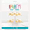CUPCAKE STAND FOIL CARDBOARD WHITE GOLD 31.1X24.4CM - Image 3