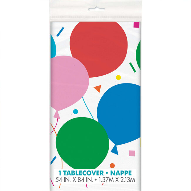 PLASTIC TABLECOVER COLORFUL BALLOON PARTY 137X213CM - Image 3